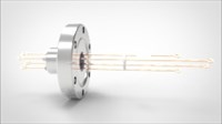 FA13959 Термопара типа R/S на фланце CF2.75(CF40), 2 пары, материал штырька платинородий-платина, материал корпуса нержавеющая сталь ,без ответной чаcти 0346014028