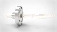 FA13959-02 Термопара типа T на фланце CF2.75(CF40), 2 пары, материал штырька медь-константан, материал корпуса нержавеющая сталь ,без ответной чаcти 0345014028