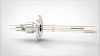FA20547-04 Термопарный вакуумный ввод типа E на фланце KF40, 1 пара, диаметр штырька 0.094', 5 кВ, 55 А, материал штырька хромель-константан, материал корпуса нержавеющая сталь 03440240100945558