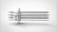 FA12692-02 Ввод вакуумный электрический 12 штырьковый на фланце KF50, 5 кВ, 28 А, диаметр штырька 0,094'', материал штырьков молибден, материал корпуса нержавеющая сталь 03512025052800948