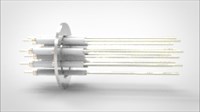 FA13086-03 Ввод вакуумный электрический 12 штырьковый на фланце KF50, 20 кВ, 16,5 А, диаметр штырька 0,094'', материал штырьков никель, материал корпуса нержавеющая сталь 0351202502016500948