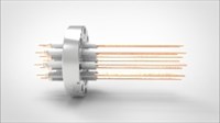 FA13103 Ввод вакуумный электрический 12 штырьковый на фланце CF3.375, 20 кВ, 26 А, диаметр штырька 0,094'', материал штырьков медь, материал корпуса нержавеющая сталь 035120150202600948