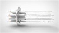 FA13086-04 Ввод вакуумный электрический 12 штырьковый на фланце KF50, 20 кВ, 3,6 А, диаметр штырька 0,094'', материал штырьков нержавеющая сталь, материал корпуса нержавеющая сталь 035120250203600948