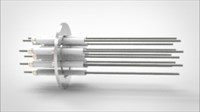 FA13086-02 Ввод вакуумный электрический 12 штырьковый на фланце KF50, 20 кВ, 26 А, диаметр штырька 0,094'', материал штырьков молибден, материал корпуса нержавеющая сталь FA13086-02