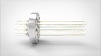 FA13123-03 Ввод вакуумный электрический 12 штырьковый на фланце CF3.375, 5 кВ, 16,5 А, диаметр штырька 0,094'', материал штырьков никель, материал корпуса нержавеющая сталь 035129150516500948