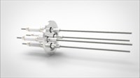 FA13219-02 Ввод вакуумный электрический 4х штырьковый на фланце KF40, 20 кВ, 26 А, диаметр штырька 0,094'', материал штырьков молибден, материал корпуса нержавеющая сталь 03540240202600948