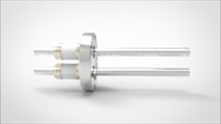 FA13205-04 Ввод вакуумный электрический 2х штырьковый на фланце CF2.75, 8 кВ, 21 А, диаметр штырька 0,375'', материал штырьков нержавеющая сталь, материал корпуса нержавеющая сталь 0352014082103758