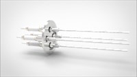 FA13219-04 Ввод вакуумный электрический 4х штырьковый на фланце KF40, 20 кВ, 3,6 А, диаметр штырька 0,094'', материал штырьков нержавеющая сталь, материал корпуса нержавеющая сталь 03540240203600948