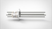 FA13248-02 Ввод вакуумный электрический 4х штырьковый на фланце KF40, 5 кВ, 50 А, диаметр штырька 0,154'', материал штырьков молибден, материал корпуса нержавеющая сталь 0354024055001548