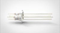 FA13248-03 Ввод вакуумный электрический 4х штырьковый на фланце KF40, 5 кВ, 30 А, диаметр штырька 0,154'', материал штырьков никель, материал корпуса нержавеющая сталь 0354024053001548