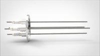 FA13460-02 Ввод вакуумный электрический 4х штырьковый на фланце KF40, 10 кВ, 26 А, диаметр штырька 0,094'', материал штырьков молибден, материал корпуса нержавеющая сталь FA13460-02