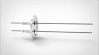 FA13495-02 Ввод вакуумный электрический 2х штырьковый на фланце KF40, 5 кВ, 28 А, диаметр штырька 0,094'', материал штырьков молибден, материал корпуса нержавеющая сталь 0352024052800948