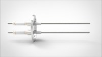 FA13906-02 Ввод вакуумный электрический 2х штырьковый на фланце KF40, 20 кВ, 26 А, диаметр штырька 0,094'', материал штырьков молибден, материал корпуса нержавеющая сталь 03520240202600948