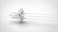 FA13907-04 Ввод вакуумный электрический 3х штырьковый на фланце KF40, 20 кВ, 3,6 А, диаметр штырька 0,094'', материал штырьков нержавеющая сталь, материал корпуса нержавеющая сталь 03530240203600948