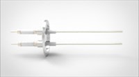 FA13906-03 Ввод вакуумный электрический 2х штырьковый на фланце KF40, 20 кВ, 16,5 А, диаметр штырька 0,094'', материал штырьков никель, материал корпуса нержавеющая сталь 035202402016500948
