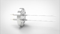 FA14055-04 Ввод вакуумный электрический 2х штырьковый на фланце CF2.75, 20 кВ, 3,6 А, диаметр штырька 0,094'', материал штырьков нержавеющая сталь, материал корпуса нержавеющая сталь 03520140203600948