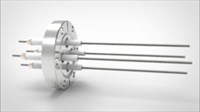 FA14101-02 Ввод вакуумный электрический 4х штырьковый на фланце CF2.75, 20 кВ, 26 А, диаметр штырька 0,094'', материал штырьков молибден, материал корпуса нержавеющая сталь FA14101-02