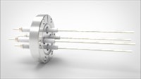 FA14101-03 Ввод вакуумный электрический 4х штырьковый на фланце CF2.75, 20 кВ, 16,5 А, диаметр штырька 0,094'', материал штырьков никель, материал корпуса нержавеющая сталь 035401402016500948