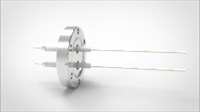 FA14055-03 Ввод вакуумный электрический 2х штырьковый на фланце CF2.75, 20 кВ, 16,5 А, диаметр штырька 0,094'', материал штырьков никель, материал корпуса нержавеющая сталь 035201402016500948