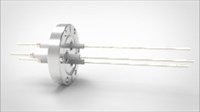 FA14146-03 Ввод вакуумный электрический 3х штырьковый на фланце CF2.75, 14 кВ, 16,5 А, диаметр штырька 0,094'', материал штырьков никель, материал корпуса нержавеющая сталь 035301401416500948