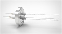 FA14146-04 Ввод вакуумный электрический 3х штырьковый на фланце CF2.75, 14 кВ, 3,6 А, диаметр штырька 0,094'', материал штырьков нержавеющая сталь, материал корпуса нержавеющая сталь 0350140143600948