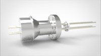 FA14257 Ввод вакуумный электрический 4х штырьковый на фланце CF1.33, 5 кВ, 4,8 А, диаметр штырька 0,062'', материал штырьков алюмель, материал корпуса нержавеющая сталь 0354011654800628