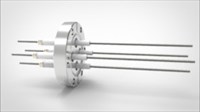 FA14310-02 Ввод вакуумный электрический 4х штырьковый на фланце CF2.75, 14 кВ, 28 А, диаметр штырька 0,094'', материал штырьков молибден, материал корпуса нержавеющая сталь FA14310-02