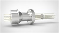 FA14259 Ввод вакуумный электрический 10 штырьковый на фланце CF1.33, 2 кВ, 4,8 А, диаметр штырька 0,062'', материал штырьков алюмель, материал корпуса нержавеющая сталь 03510011624800628