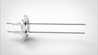 FA14401-02 Ввод вакуумный электрический 2х штырьковый на фланце KF40, 10 кВ, 26 А, диаметр штырька 0,094'', материал штырьков молибден, материал корпуса нержавеющая сталь FA14401-02