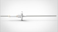 FA14410-02 Ввод вакуумный электрический 1 штырьковый на фланце KF16, 14 кВ, 28 А, диаметр штырька 0,094'', материал штырьков молибден, материал корпуса нержавеющая сталь 03510216142800948