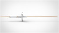 FA14410 Ввод вакуумный электрический 1 штырьковый на фланце KF16, 14 кВ, 55 А, диаметр штырька 0,094'', материал штырьков медь, материал корпуса нержавеющая сталь 03510216145500948