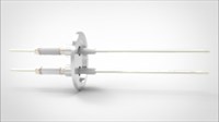 FA14412-03 Ввод вакуумный электрический 2х штырьковый на фланце KF40, 14 кВ, 16,5 А, диаметр штырька 0,094'', материал штырьков никель, материал корпуса нержавеющая сталь 035202401416500948