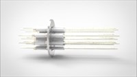 FA14467-03 Ввод вакуумный электрический 12 штырьковый на фланце KF50, 12 кВ, 16,5 А, диаметр штырька 0,094'', материал штырьков никель, материал корпуса нержавеющая сталь 0351202501216500948