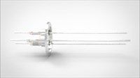 FA14924-04 Ввод вакуумный электрический 3х штырьковый на фланце KF40, 5 кВ, 3,6 А, диаметр штырька 0,094'', материал штырьков нержавеющая сталь, материал корпуса нержавеющая сталь 0353024053600948