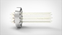 FA14929-03 Ввод вакуумный электрический 12 штырьковый на фланце CF3.375, 10 кВ, 16,5 А, диаметр штырька 0,094'', материал штырьков никель, материал корпуса нержавеющая сталь 0351201501016500948