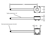 A103 Сенсор для измерения толщины и скорости напыления на трубке без охлаждения 0741038