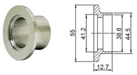 Фланец-втулка под вварку KF40 (NW40) длиной 12,7 мм, нержавеющая сталь 304L 020201411408