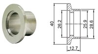 Фланец-втулка под вварку KF25 (NW25) длиной 12,7 мм, нержавеющая сталь 304L 0202014112518