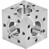 Куб 6-фланцевый CF63 (CF4,5''), метрическая резьба, нержавеющая сталь 304L 02012663638