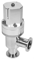 Клапан вакуумный угловой пневматический с фланцами ISO-K 250 двустороннего действия (открытие и закрытие сжатым воздухом), без датчика положения и пневмораспределителя, витоновое уплотнение корпуса, нержавеющая сталь 304L 0304332508