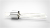 FA10443-03 Ввод вакуумный электрический 4х штырьковый под приварку, 2 кВ, 5 А, диаметр штырька 0,032'', материал штырьков никель, материал корпуса нержавеющая сталь 03542500328