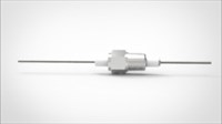 FA10490-02 Ввод вакуумный электрический 1 штырьковый на фланце на фланце NPT 3/8, 5 кВ, 13,5 А, диаметр штырька 0,05'', материал штырьков молибден, материал корпуса нержавеющая сталь 03513851350058