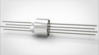 FA10593-02 Ввод вакуумный электрический 4х штырьковый под приварку, 3 кВ, 13,5 А, диаметр штырька 0,05'', материал штырьков молибден, материал корпуса нержавеющая сталь 035431350058