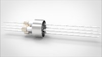 FA10597-04 Ввод вакуумный электрический 4х штырьковый под приварку, 6 кВ, 1,8 А, диаметр штырька 0,05'', материал штырьков нержавеющая сталь, материал корпуса нержавеющая сталь 03546180058