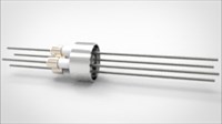 FA10597-02 Ввод вакуумный электрический 4х штырьковый под приварку, 6 кВ, 13,5 А, диаметр штырька 0,05'', материал штырьков молибден, материал корпуса нержавеющая сталь 035461350058