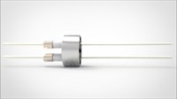 FA10598-03 Ввод вакуумный электрический 2х штырьковый под приварку, 6 кВ, 8,2 А, диаметр штырька 0,05'', материал штырьков никель, материал корпуса нержавеющая сталь 03526820058