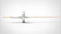 FA10721 Ввод вакуумный электрический 1 штырьковый на фланце CF1.33, 14 кВ, 55 А, диаметр штырька 0,094'', материал штырьков медь, материал корпуса нержавеющая сталь 03510116145500948