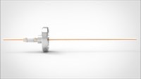 FA11135 Ввод вакуумный электрический 1 штырьковый на фланце CF1.33, 5 кВ, 55 А, диаметр штырька 0,094'', материал штырьков медь, материал корпуса нержавеющая сталь 0351011655500948