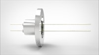 FA11637-03 Ввод вакуумный электрический 2х штырьковый на фланце KF16, 2 кВ, 5 А, диаметр штырька 0,032 “, материал штырьков никель, материал корпуса нержавеющая сталь 035202162500328