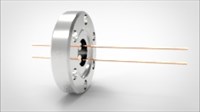 FA11638 Ввод вакуумный электрический 2х штырьковый на фланце CF1.33, 2 кВ, 16 А, диаметр штырька 0,032 “, материал штырьков медь, материал корпуса нержавеющая сталь 0352011621600328